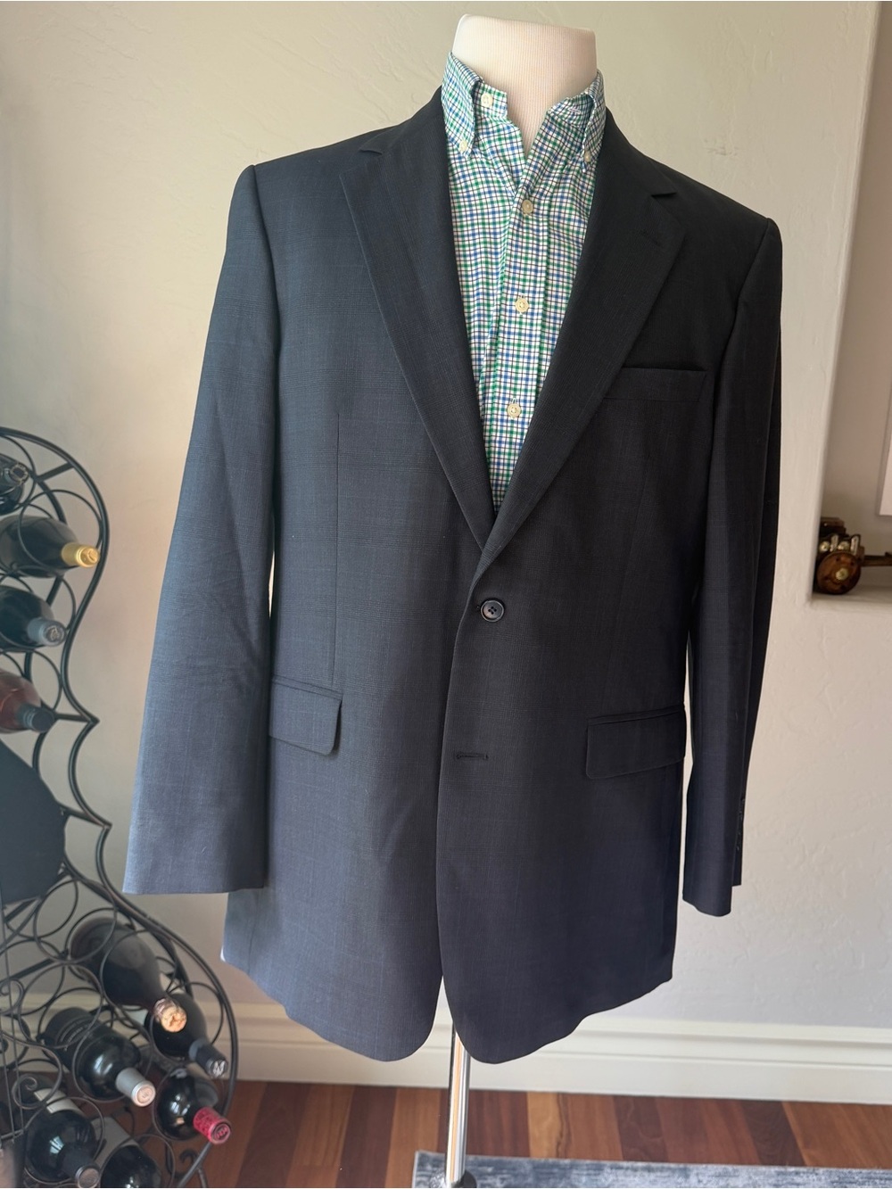 Brooks Brother Classic Men's Navy Blazer - Tailored Single-Breasted Jacket 43L
